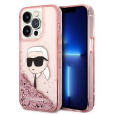 Karl Lagerfeld Kryt Karl Lagerfeld KLHCP14XLNKHCP Apple iPhone 14 Pro Max pink hardcase Glitter NFT Karl Head