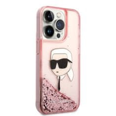 Karl Lagerfeld Kryt Karl Lagerfeld KLHCP14XLNKHCP Apple iPhone 14 Pro Max pink hardcase Glitter NFT Karl Head