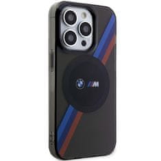 MobilPouzdra.cz Kryt BMW BMHMP14XHDTK Apple iPhone 14 Pro Max grey hardcase Tricolor Stripes MagSafe