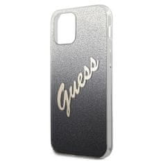 Guess Kryt Guess GUHCP12LPCUGLSBK Apple iPhone 12 Pro Max black hardcase Glitter Gradient Script