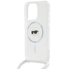 Karl Lagerfeld Kryt Karl Lagerfeld KLHMP15XHCKHNT Apple iPhone 15 Pro Max hardcase Crossbody IML Karl Head Magsafe transparent