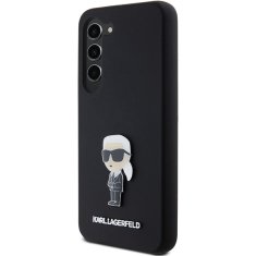 Karl Lagerfeld Kryt Karl Lagerfeld KLHCS24MSMHKNPK Samsung Galaxy S24+ Plus Silicone Ikonik Metal Pin black