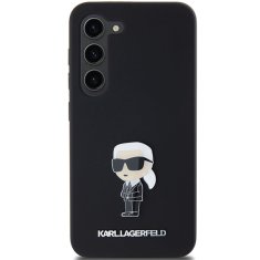 Karl Lagerfeld Kryt Karl Lagerfeld KLHCS24MSMHKNPK Samsung Galaxy S24+ Plus Silicone Ikonik Metal Pin black