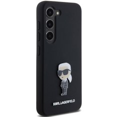 Karl Lagerfeld Kryt Karl Lagerfeld KLHCS24MSMHKNPK Samsung Galaxy S24+ Plus Silicone Ikonik Metal Pin black