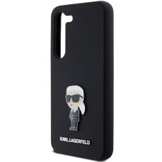 Karl Lagerfeld Kryt Karl Lagerfeld KLHCS24MSMHKNPK Samsung Galaxy S24+ Plus Silicone Ikonik Metal Pin black