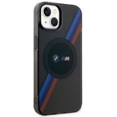 MobilPouzdra.cz Kryt BMW BMHMP14SHDTK Apple iPhone 14 grey Tricolor Stripes MagSafe