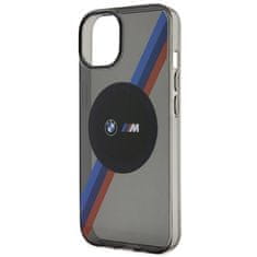 MobilPouzdra.cz Kryt BMW BMHMP14SHDTK Apple iPhone 14 grey Tricolor Stripes MagSafe