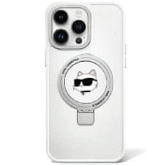 Karl Lagerfeld Kryt Karl Lagerfeld KLHMP15XHMRSCHH Apple iPhone 15 Pro Max hardcase Ring Stand Choupette Head MagSafe white