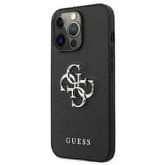 Guess Kryt Guess GUHCP13LSA4GSBK Apple iPhone 13 Pro black hardcase Saffiano 4G Metal Logo