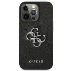 Guess Kryt Guess GUHCP13LSA4GSBK Apple iPhone 13 Pro black hardcase Saffiano 4G Metal Logo