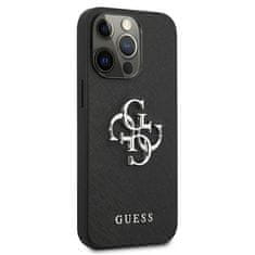 Guess Kryt Guess GUHCP13LSA4GSBK Apple iPhone 13 Pro black hardcase Saffiano 4G Metal Logo