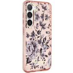 Guess Kryt Guess GUHCS23MHCFWSP Samsung Galaxy S23+ Plus pink hardcase Flower Collection