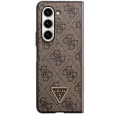 Guess Kryt Guess GUHCZFD5P4TDPW Samsung Galaxy Z Fold 5 hardcase Leather 4G Triangle Strass brown