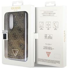 Guess Kryt Guess GUHCZFD5P4TDPW Samsung Galaxy Z Fold 5 hardcase Leather 4G Triangle Strass brown