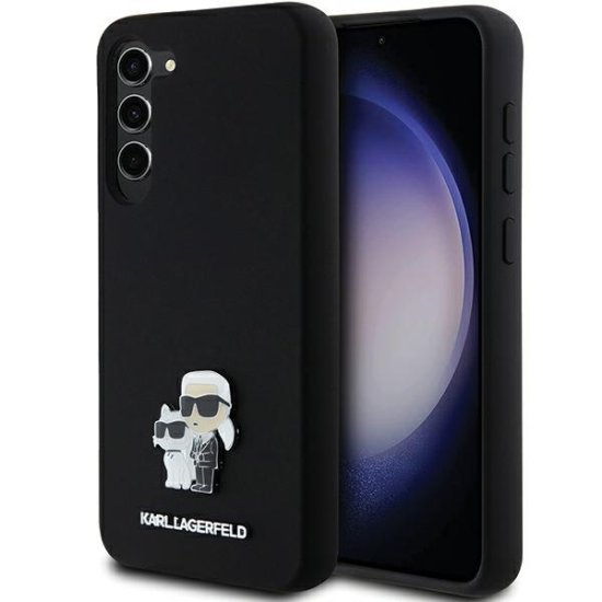 Karl Lagerfeld Kryt Karl Lagerfeld KLHCS24MSMHKCNPK Samsung Galaxy S24+ Plus hardcase Silicone Karl&Choupette Metal Pin black