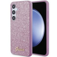 Guess Kryt Guess GGUHCS24MHGGSHU Samsung Galaxy S24+ Plus hardcase Glitter Script purple