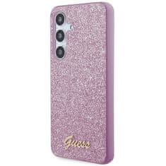 Guess Kryt Guess GGUHCS24MHGGSHU Samsung Galaxy S24+ Plus hardcase Glitter Script purple