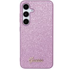 Guess Kryt Guess GGUHCS24MHGGSHU Samsung Galaxy S24+ Plus hardcase Glitter Script purple