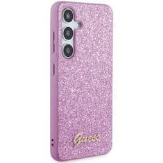 Guess Kryt Guess GGUHCS24MHGGSHU Samsung Galaxy S24+ Plus hardcase Glitter Script purple