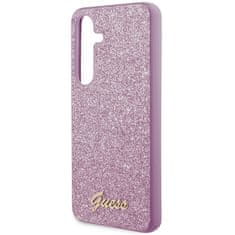 Guess Kryt Guess GGUHCS24MHGGSHU Samsung Galaxy S24+ Plus hardcase Glitter Script purple