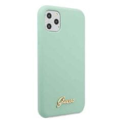 Guess Kryt Guess GUHCN58LSLMGG iPhone 11 Pro green hard case Silicone Vintage Gold Logo