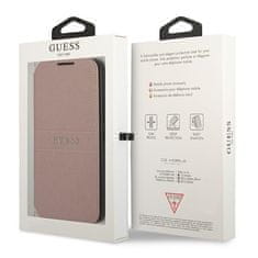 Guess Kryt Guess GUBKS22MPSASBPI Samsung Galaxy S22+ Plus pink book Saffiano Stripes