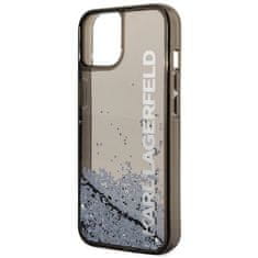 Karl Lagerfeld Kryt Karl Lagerfeld KLHCP14SLCKVK Apple iPhone 14 black hardcase Liquid Glitter Elong