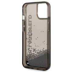 Karl Lagerfeld Kryt Karl Lagerfeld KLHCP14SLCKVK Apple iPhone 14 black hardcase Liquid Glitter Elong