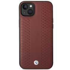 MobilPouzdra.cz Kryt BMW BMHCP14S22RFGR Apple iPhone 14 burgundy Leather Diamond Pattern