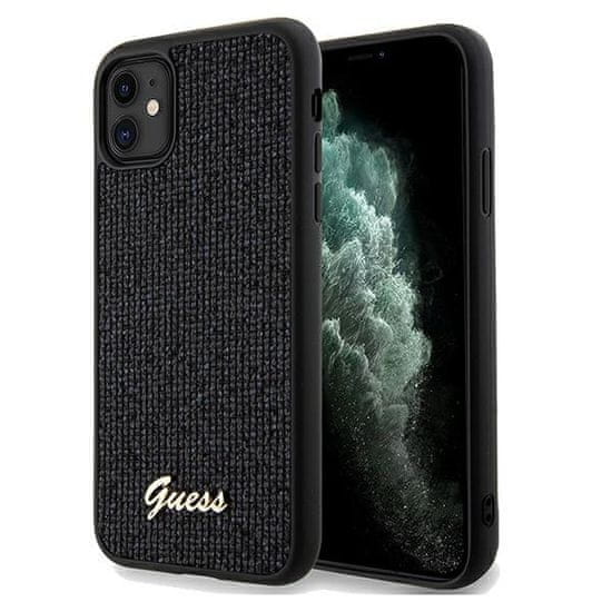 Guess Kryt Guess GUHCN61PMSDGSK Apple iPhone XR / 11 hardcase Disco Metal Script black