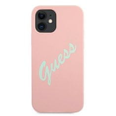 Guess Kryt Guess GUHCP12SLSVSPG Apple iPhone 12 mini green pink hardcase Silicone Vintage