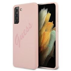 Guess Kryt Guess GUHCS21MLSVSPI Samsung Galaxy S21+ Plus pink hardcase Script Vintage