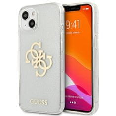 Guess Kryt Guess GUHCP13SPCUGL4GTR Apple iPhone 13 mini transparent hard case Glitter 4G Big Logo