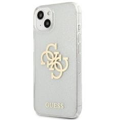 Guess Kryt Guess GUHCP13SPCUGL4GTR Apple iPhone 13 mini transparent hard case Glitter 4G Big Logo