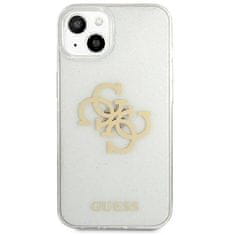 Guess Kryt Guess GUHCP13SPCUGL4GTR Apple iPhone 13 mini transparent hard case Glitter 4G Big Logo