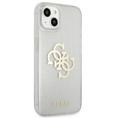 Guess Kryt Guess GUHCP13SPCUGL4GTR Apple iPhone 13 mini transparent hard case Glitter 4G Big Logo