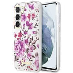 Guess Kryt Guess GUHCS23SHCFWST Samsung Galaxy S23 white hardcase Flower Collection