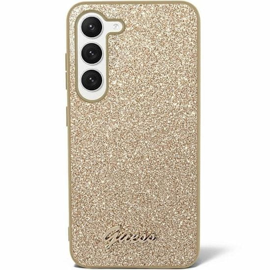 Guess Kryt Guess GUHCS24MHGGSHD Samsung Galaxy S24+ Plus hardcase Glitter Script gold