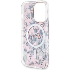 Guess Kryt Guess GUHMP14XHCFWSP Apple iPhone 14 Pro Max pink hardcase Flower MagSafe