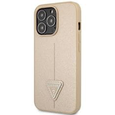 Guess Kryt Guess GUHCP14XPSATLE Apple iPhone 14 Pro Max beżowy/beige hardcase SaffianoTriangle Logo