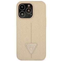 Guess Kryt Guess GUHCP14XPSATLE Apple iPhone 14 Pro Max beżowy/beige hardcase SaffianoTriangle Logo