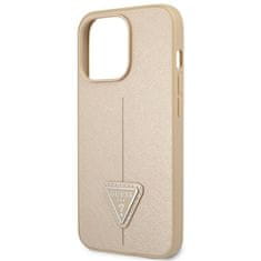 Guess Kryt Guess GUHCP14XPSATLE Apple iPhone 14 Pro Max beżowy/beige hardcase SaffianoTriangle Logo