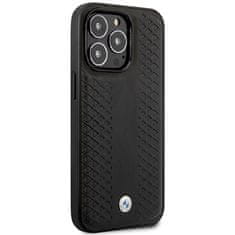 MobilPouzdra.cz Kryt BMW BMHMP14L22RFGK Apple iPhone 14 Pro black Leather Diamond Pattern MagSafe