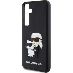 Karl Lagerfeld Kryt Karl Lagerfeld KLHCS24M3DRKCNK Samsung Galaxy S24+ Plus hardcase 3D Rubber Karl&Choupette black