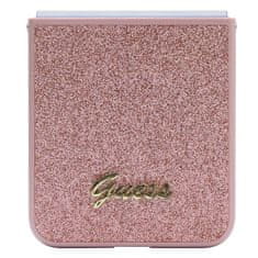 Guess Kryt Guess GUHCZF5HGGSHP Samsung Galaxy Z Flip 5 hardcase Glitter Script pink