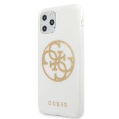 Guess Kryt Guess GUHCN65TPUWHGLG iPhone 11 Pro Max white hard case Glitter 4G Circle Logo