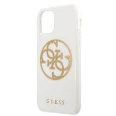 Guess Kryt Guess GUHCN65TPUWHGLG iPhone 11 Pro Max white hard case Glitter 4G Circle Logo