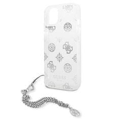 Guess Kryt Guess GUHCP13SKSPESI Apple iPhone 13 mini silver hardcase Peony Chain Collection