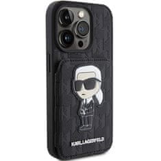 Karl Lagerfeld Kryt Karl Lagerfeld KLHCP15LSAKKNSCK Apple iPhone 15 Pro hardcase Saffiano Monogram Ikonik Patch black