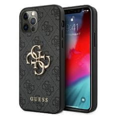 Guess Kryt Guess GUHCP12M4GMGGR Apple iPhone 12/12 Pro grey hardcase 4G Big Metal Logo